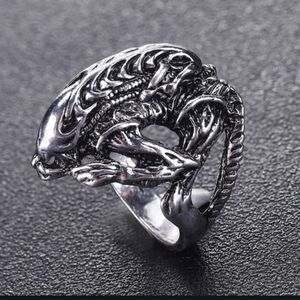 NWT Goth Stainless Steel 10 Alien Ring!